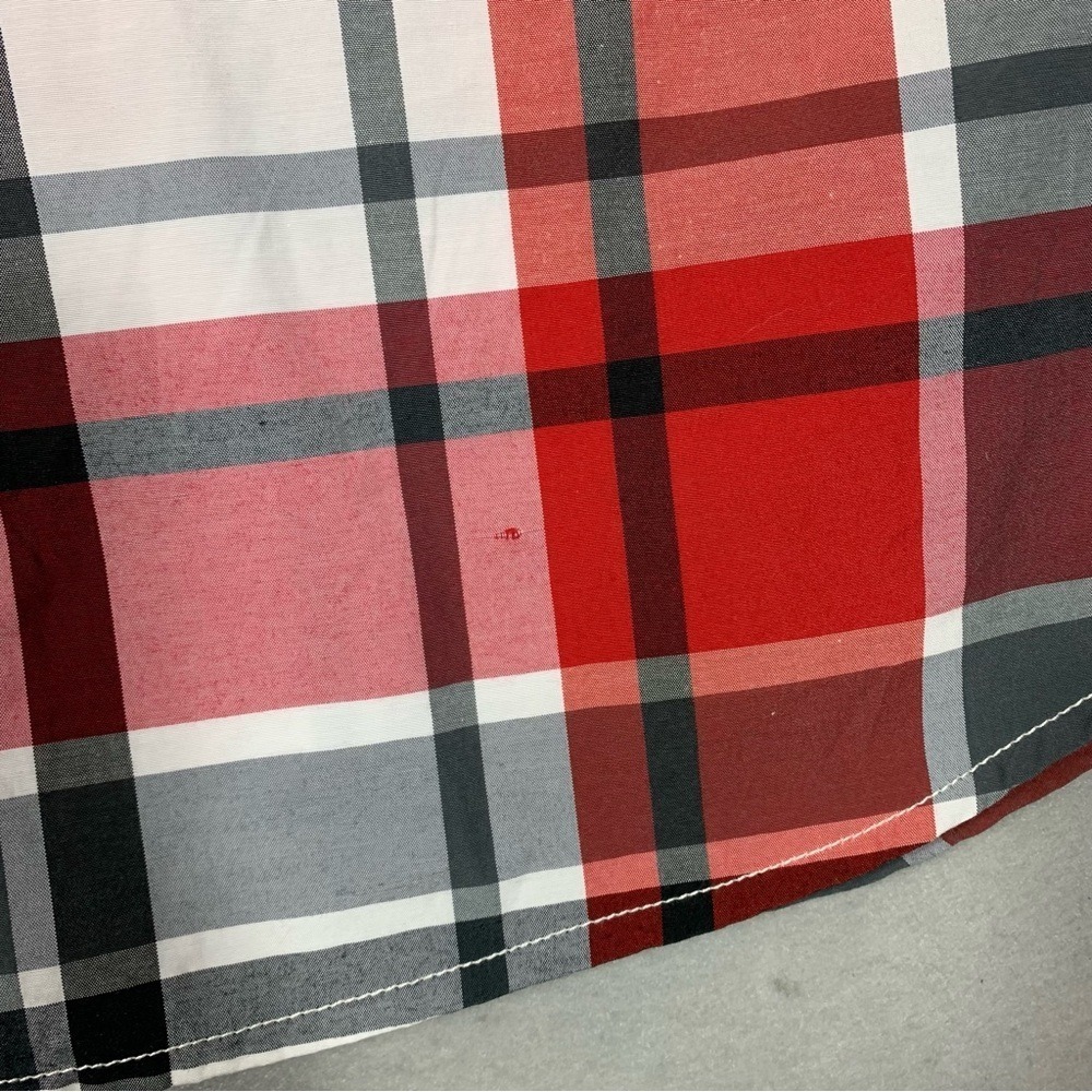 Y2K Enyce Shirt Mens 2XL Red Plaid Short Sleeve Western Button Up Sean Combs - Picture 10 of 14
